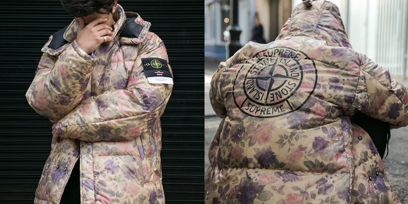 Stone island outlet supreme camo jacket