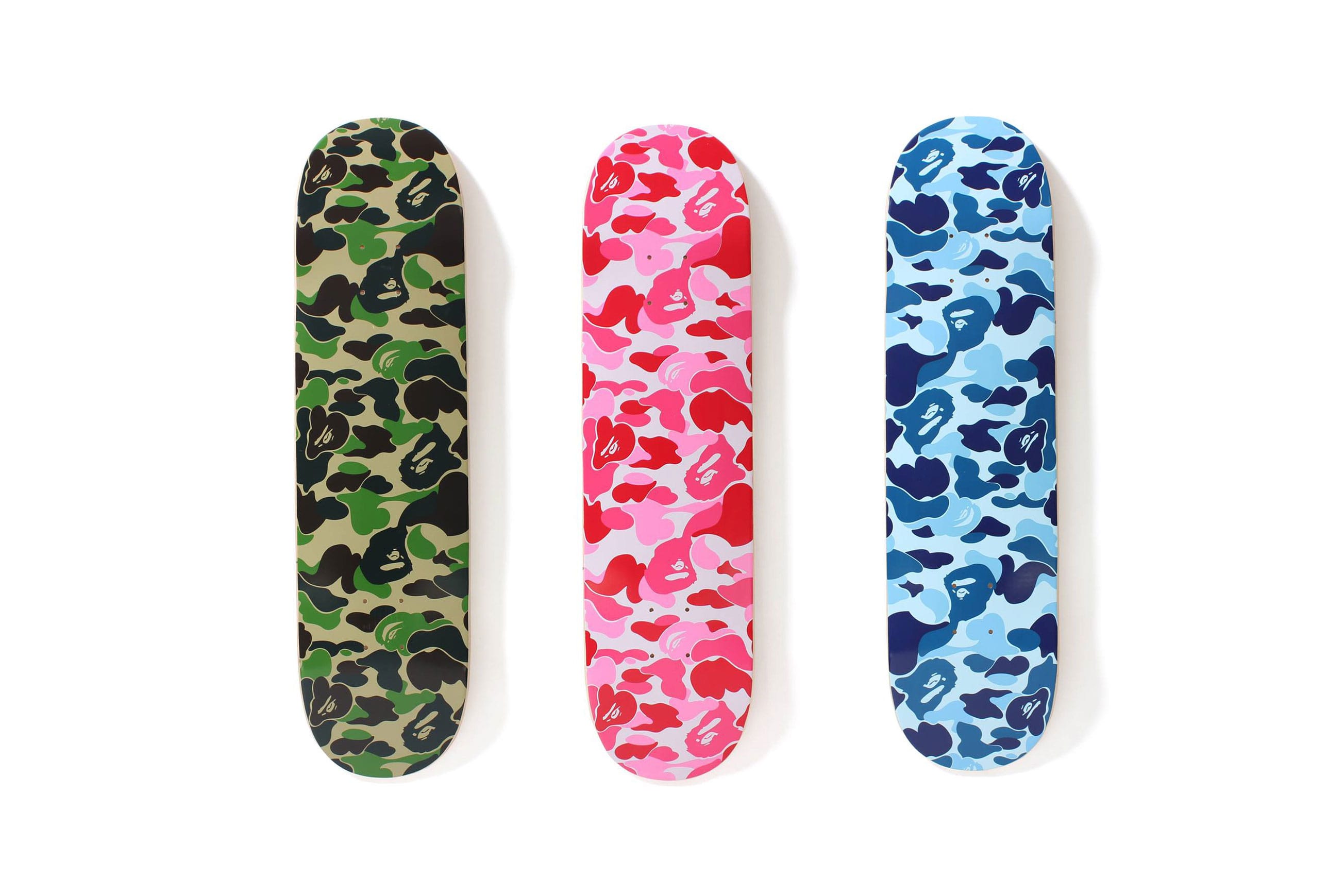 BAPE Drops ABC Camo Skateboards In Three Colors | Hypebeast