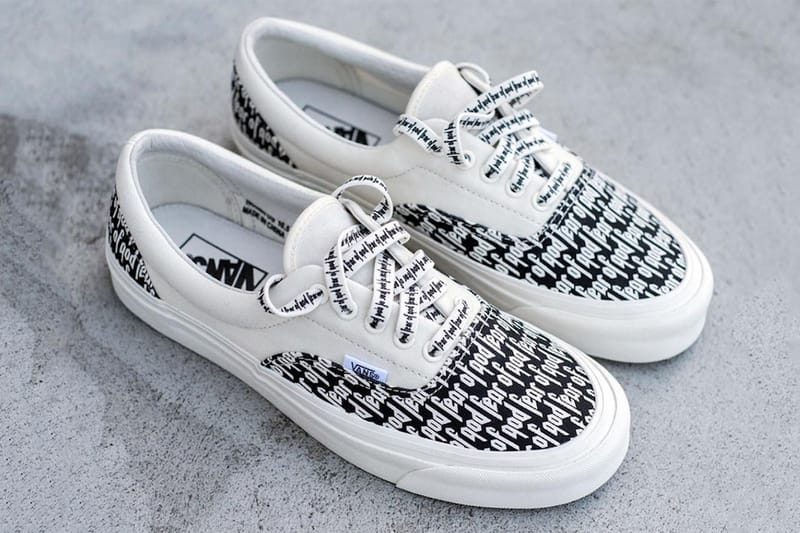 Fear of god vans black sale