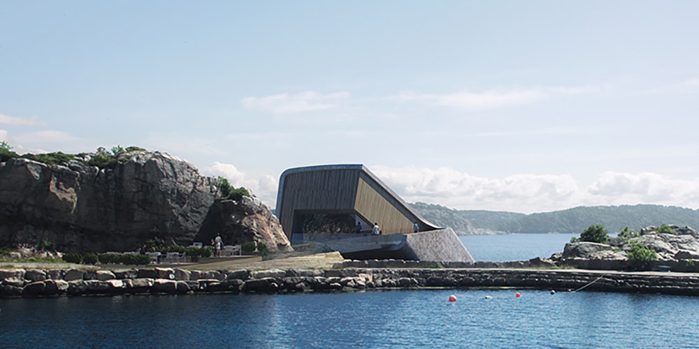 Взгляд на первый в Европе подводный ресторан в Норвегии