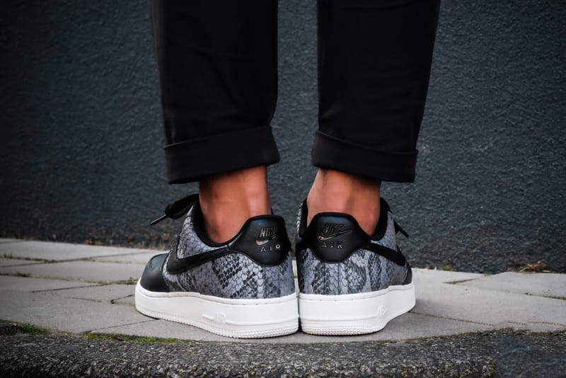 The nike air force shop 1 low snakeskin appears in