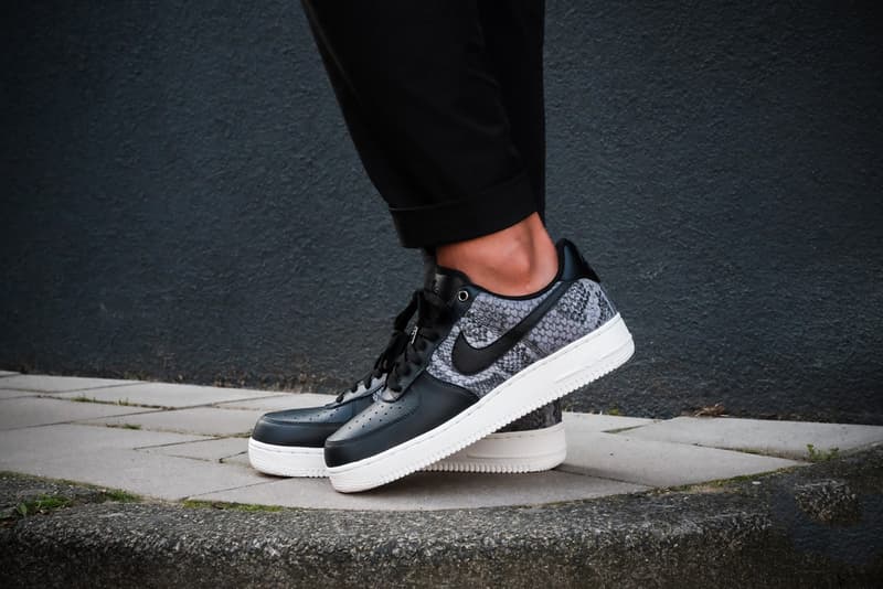 snakeskin air force 1 black