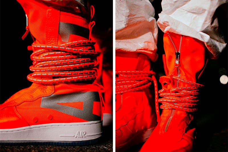 Nike SF AF1 High Total Orange On Feet Look Hypebeast