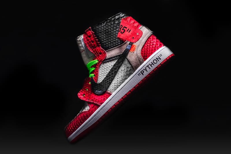 Off white jordan sales 1 python