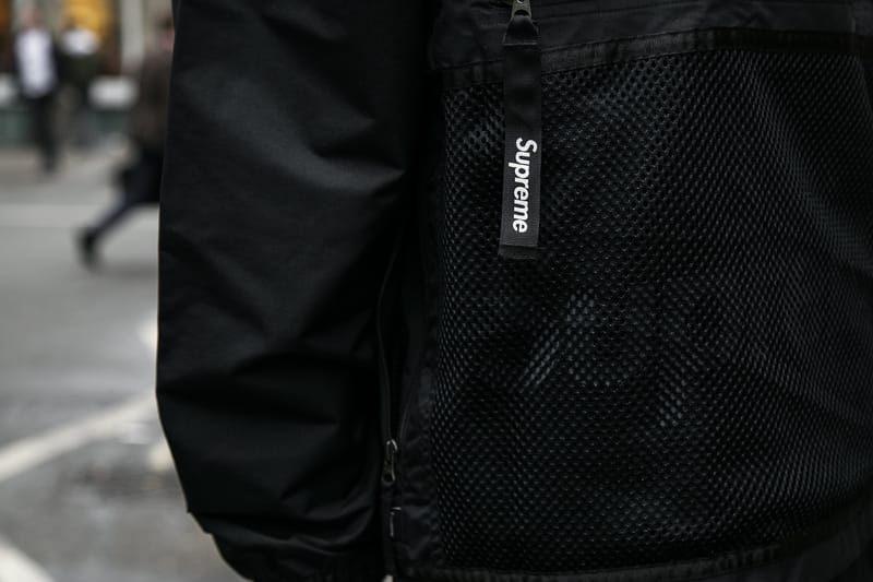 Supreme nike trail on sale running jacket black