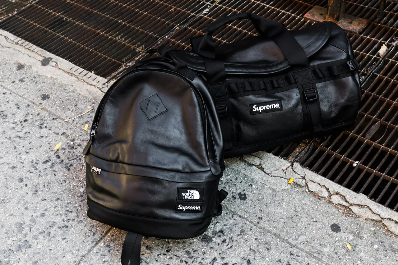 Supreme north deals face leather backpack