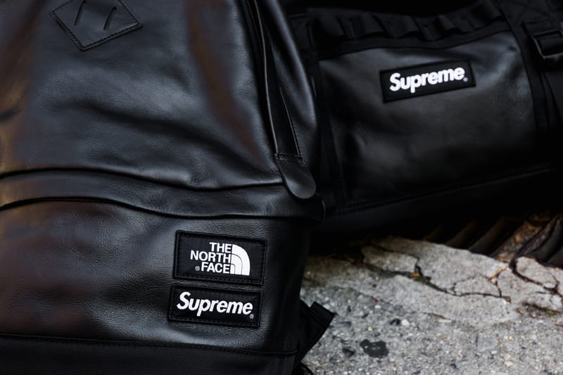 North face clearance supreme leather backpack