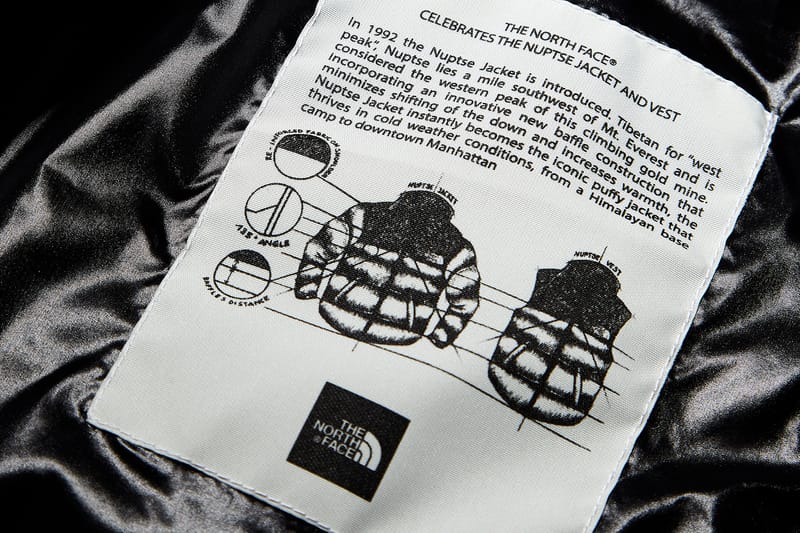 North face black outlet label nuptse