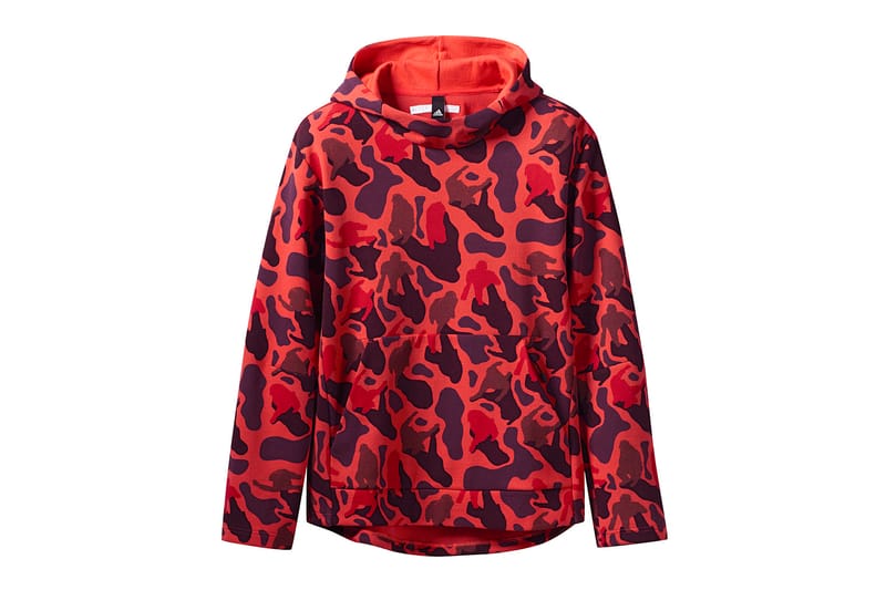 Adidas red 2024 camo hoodie