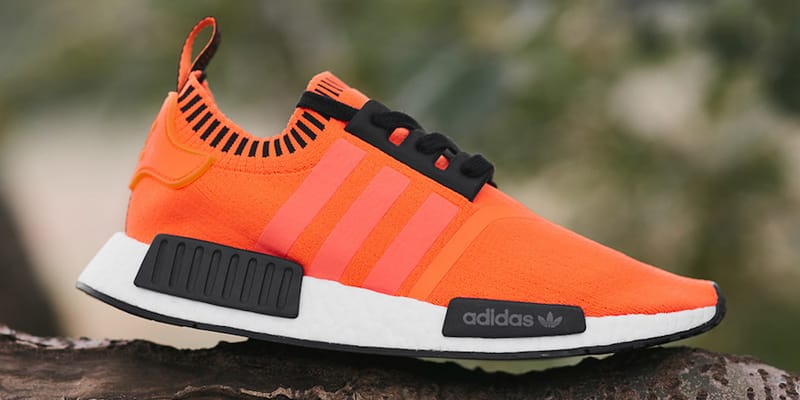 Adidas nmd r1 green orange sale