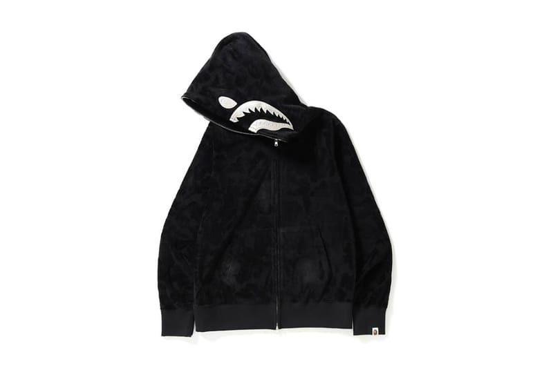 BAPE ABC Velour Shark Full Zip Hoodie & Jacket | Hypebeast