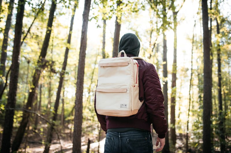 State shop leather backpack