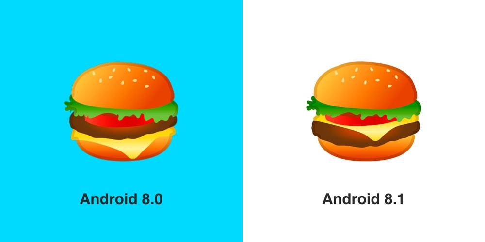 Google исправляет эмодзи Burger Emoji в последнем обновлении Android