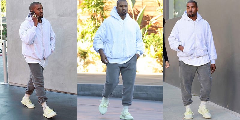 Kanye west wearing on sale yeezy 350 v2