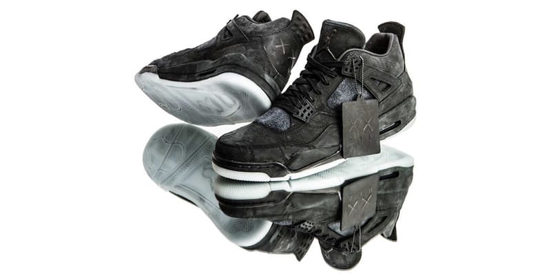 Air jordan 4 hot sale kaws black