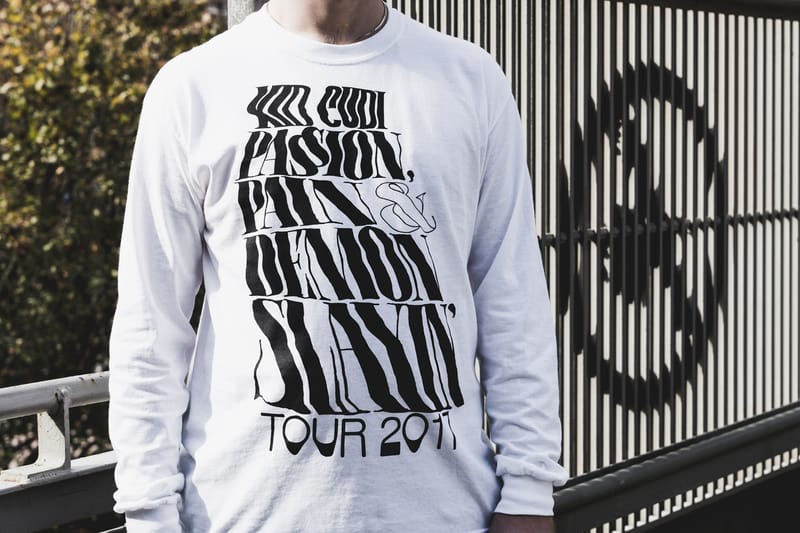 Kid Cudi Virgil Abloh Passion Pain Demon Slayin Hip Hop Rap Tour top Merch Tee