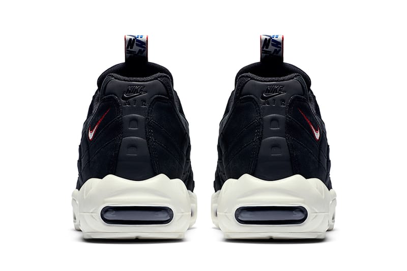 Air max 95 outlet pull tab black white