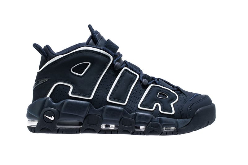 Nike uptempo shop obsidian on feet