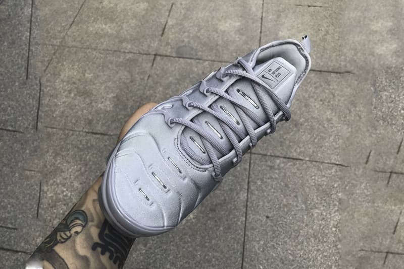white and silver vapor max