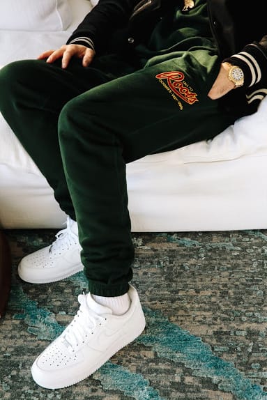 Green best sale roots tracksuit