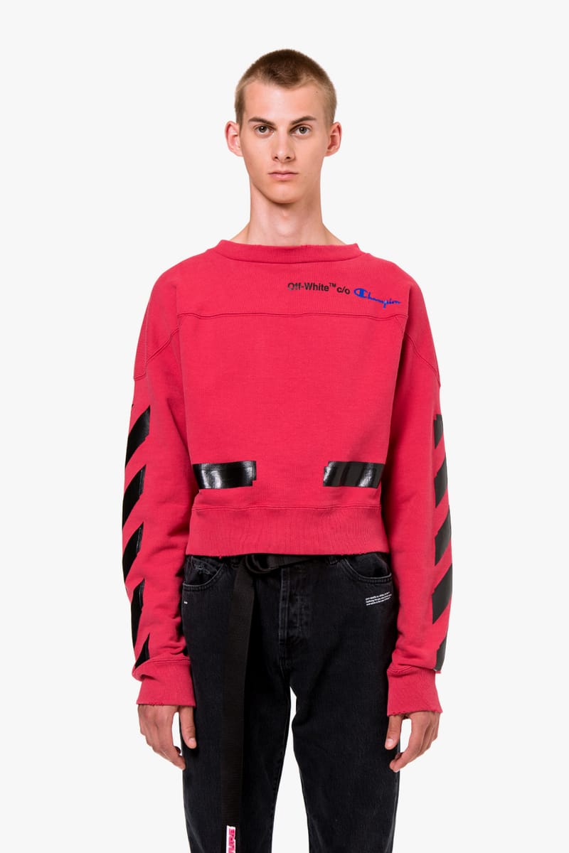 Off white champion 2025 sweatshirt red price