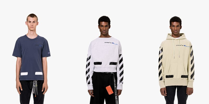 Off white x on sale champion hoodie price