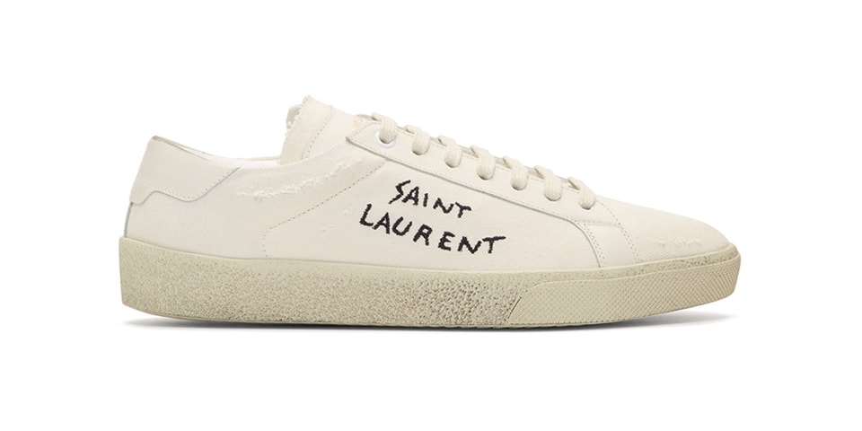 Saint Laurent Embroidered Court Classic Sneakers | Hypebeast