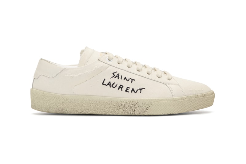 Saint Laurent Embroidered Court Classic Sneakers | Hypebeast