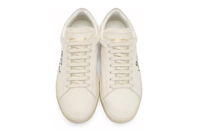Saint Laurent Embroidered Court Classic Sneakers | Hypebeast