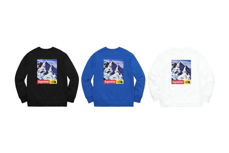 Supreme the north outlet face mountain crewneck sweatshirt