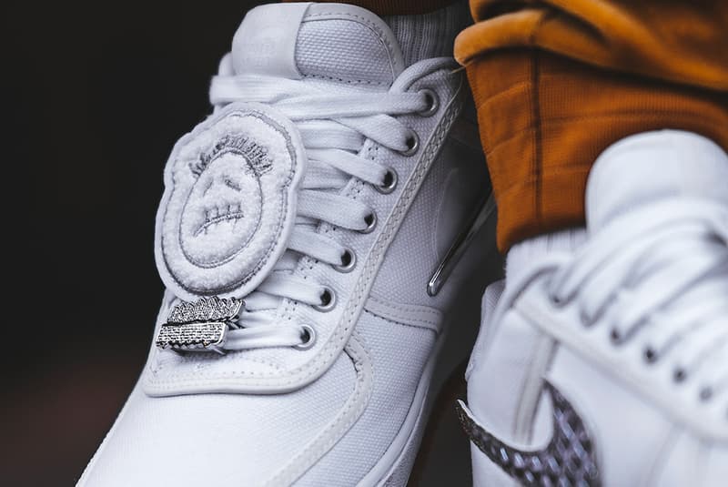 air force travis scott on feet