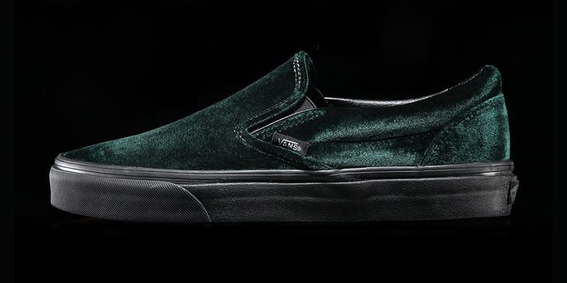 Velvet shop slip on