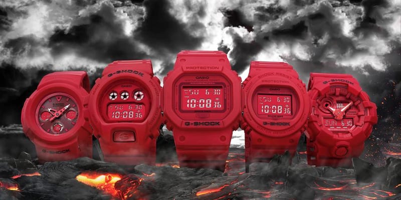 All red g shock on sale