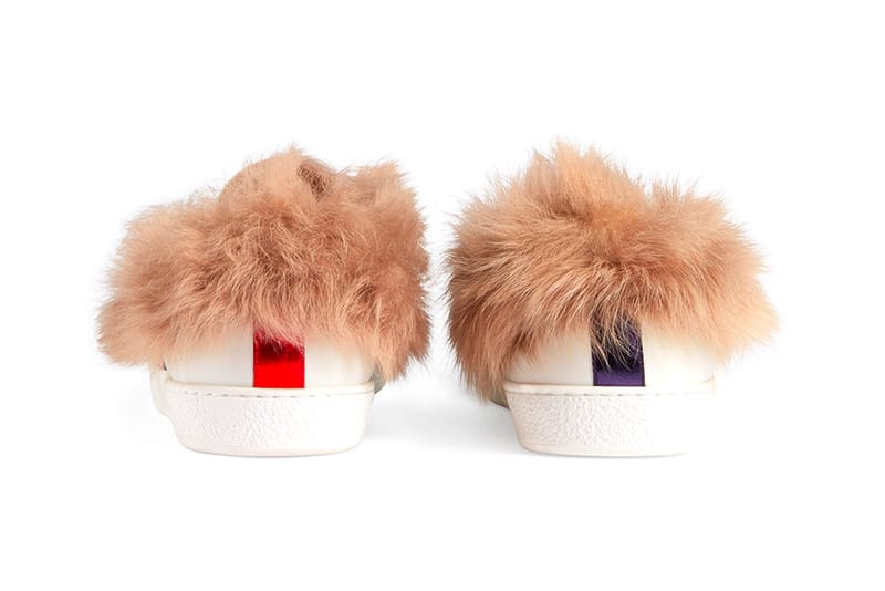 Gucci trainers with on sale fur