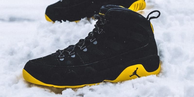 Black and hotsell yellow jordan 9