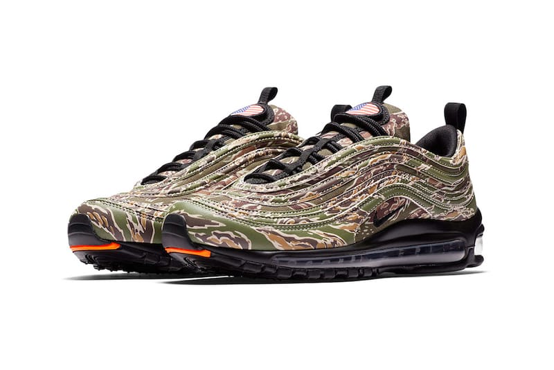 Nike air max 97 premium clearance qs usa camo on feet