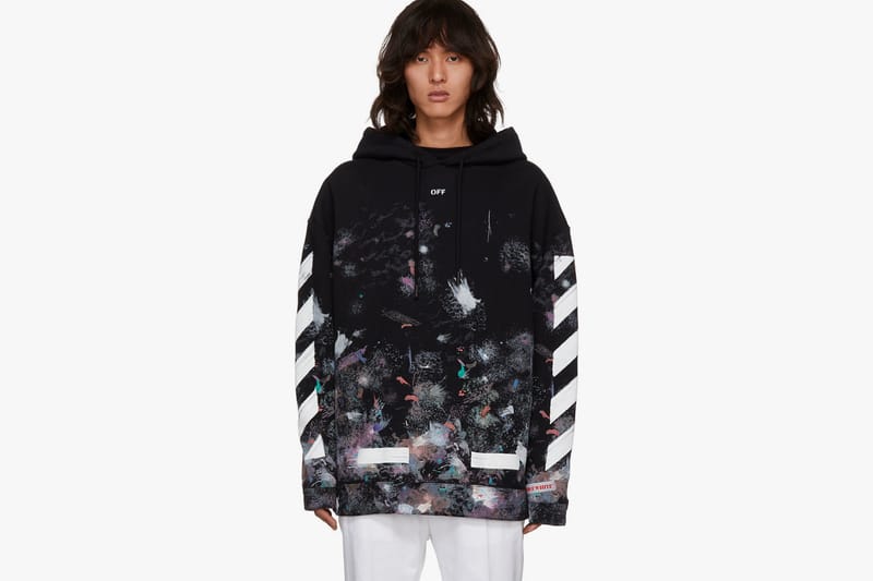 Off white shop hooded shirt