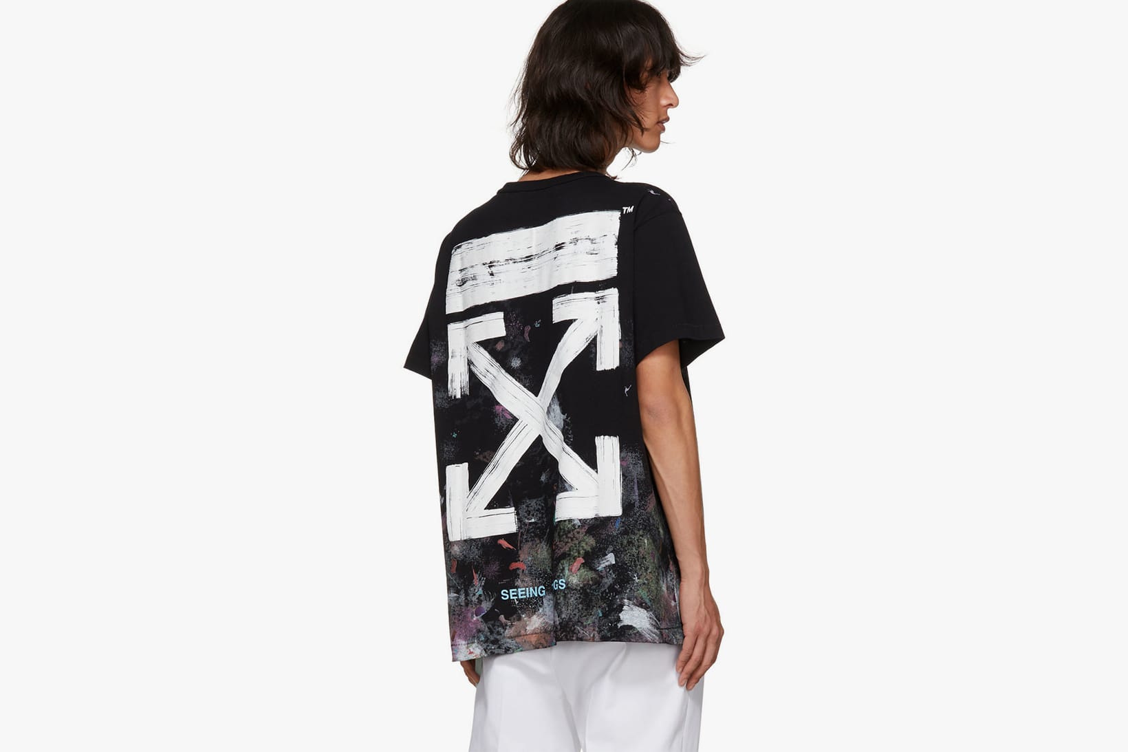 Tシャツ/カットソー(半袖/袖なし)OFF-WHITE Galaxy Brushed Tee