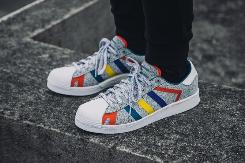 Adidas superstar outlet multicolor stripe sneaker