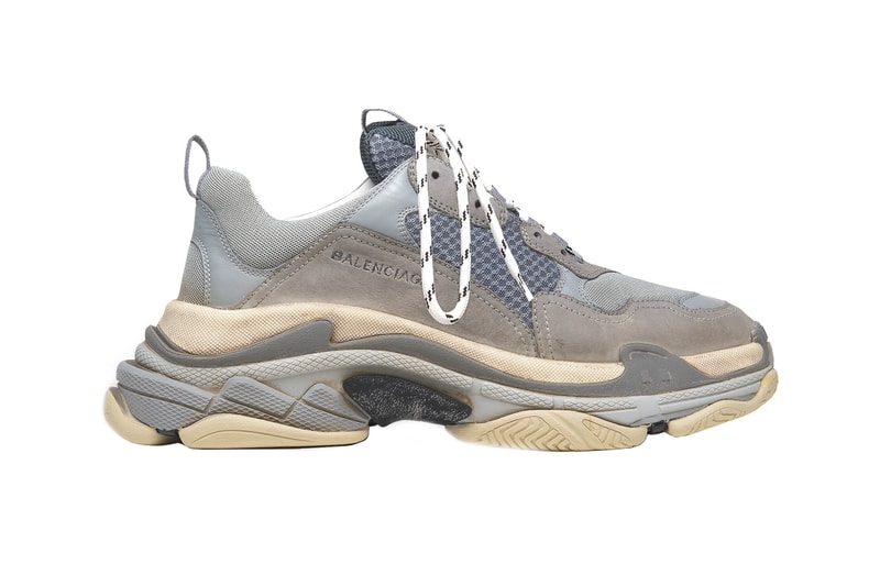 triple s grey balenciaga