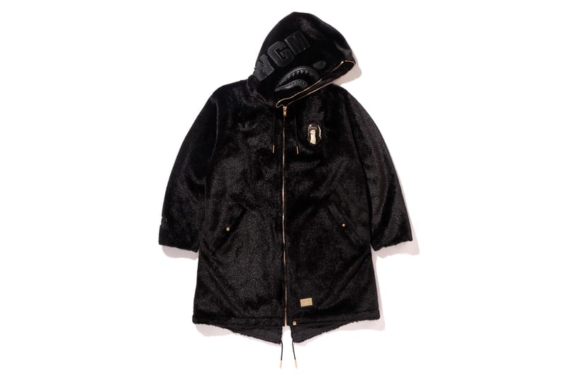 Black shop bape coat