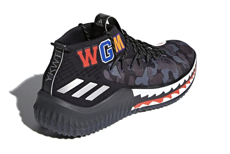 Bape x adidas dame 4 black camo sale