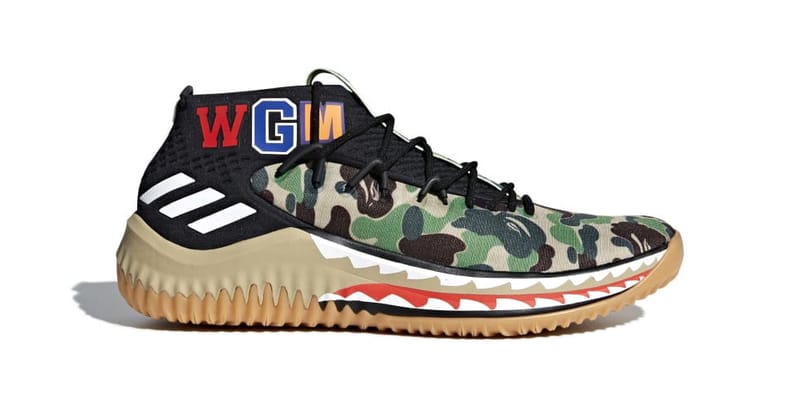 BAPE x adidas Dame 4 in Green & Black Camo | Hypebeast