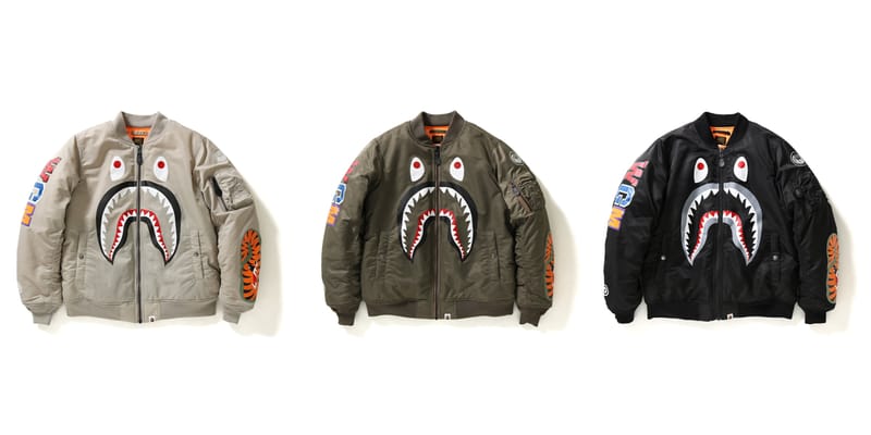 BAPE Unveils Shark MA-1 Flight Jackets | Hypebeast