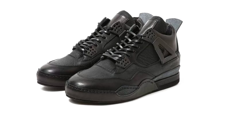 Black 2024 leather jordans