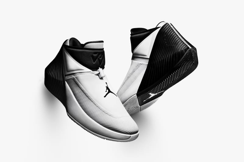 Russell westbrook shoes black best sale and white