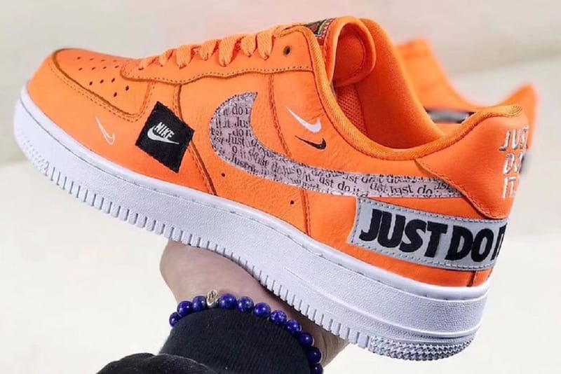 Just do it nike best sale air force 1 low orange