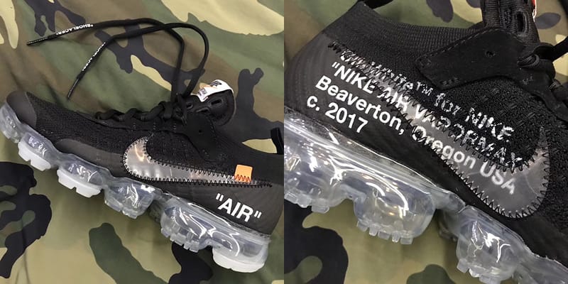 Nike vapormax hotsell off white nere