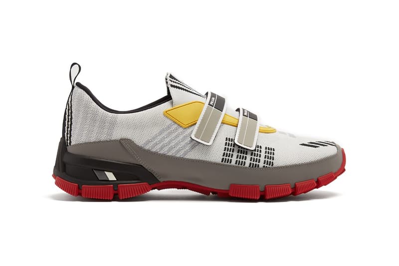 prada runners black and white