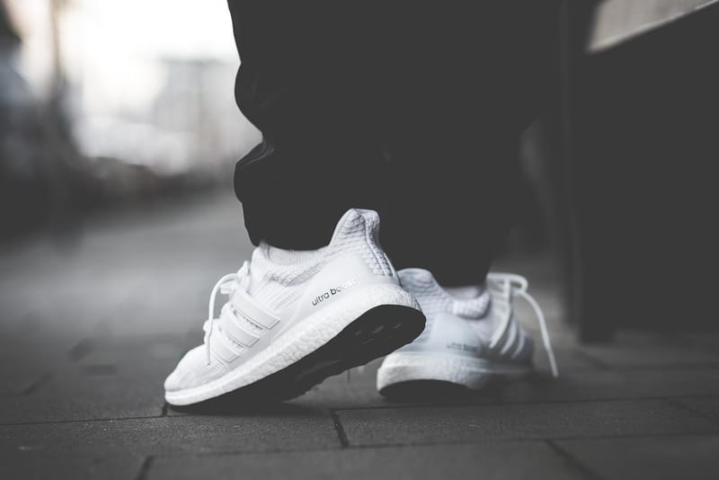 All white ultra hot sale boost on feet